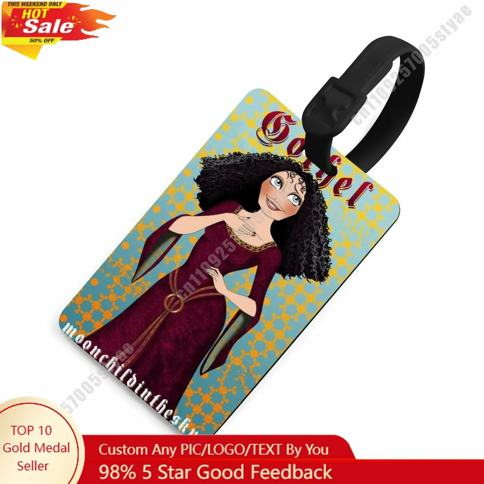 

Mother Gothel Luggage Tags Disney Personalized Customized Your Name Phone Number Address Anti Loss Travel Essential Accessories