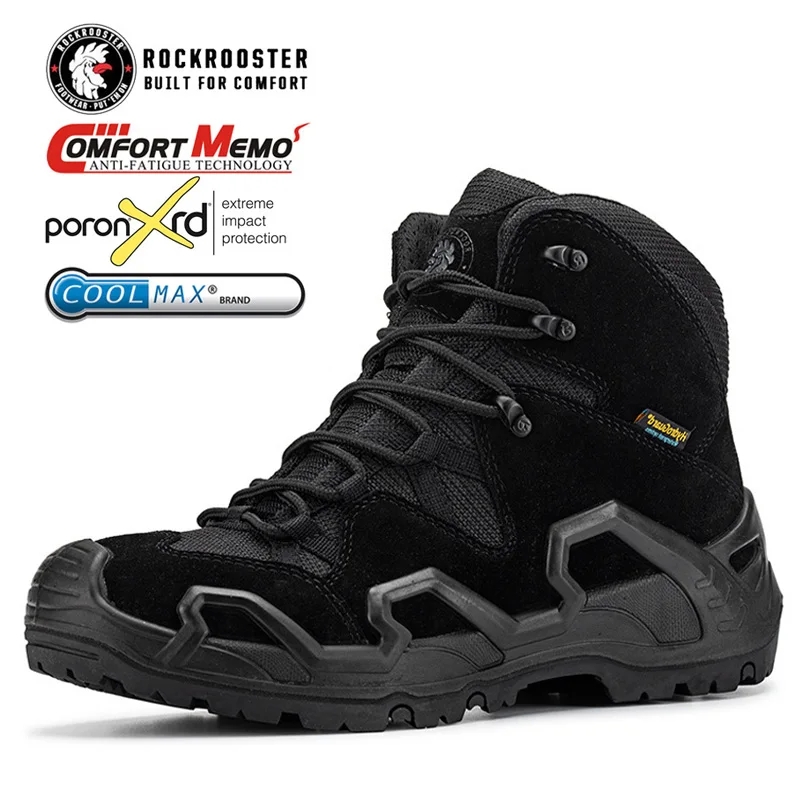 ROCKROOSTER botas tácticas impermeables desierto piel vaca hombre - imagen 5