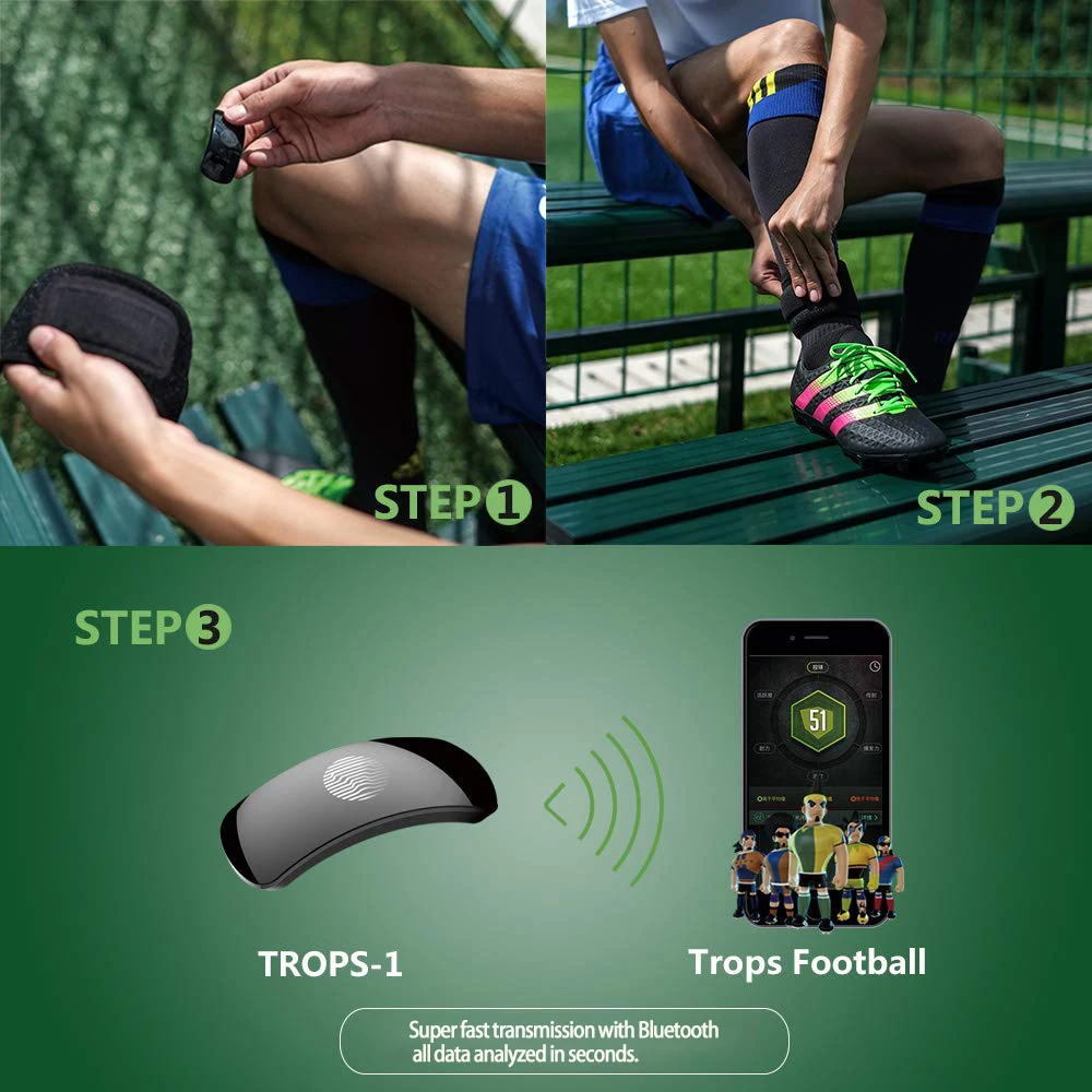Football Performance Monitor Track Training Equipment with Ankle Strap Dribbling Speed & Shooting Assessment