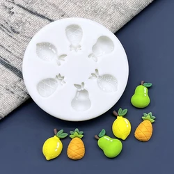 Pineapple Pear Lemon Silicone Sugarcraft Mold Resin Tools Chocolate Cupcake Baking Fondant Cake Decorating Tools