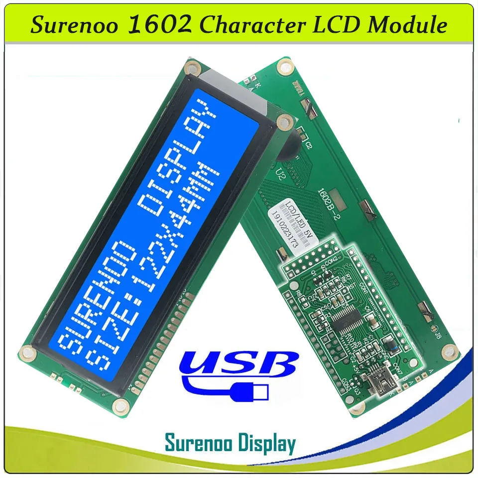 Larger 162 16X2 1602 Russian Japanese English Character LCD Module Display Screen LCM USB2LCD LCD2USB LCD Smartie AIDA64