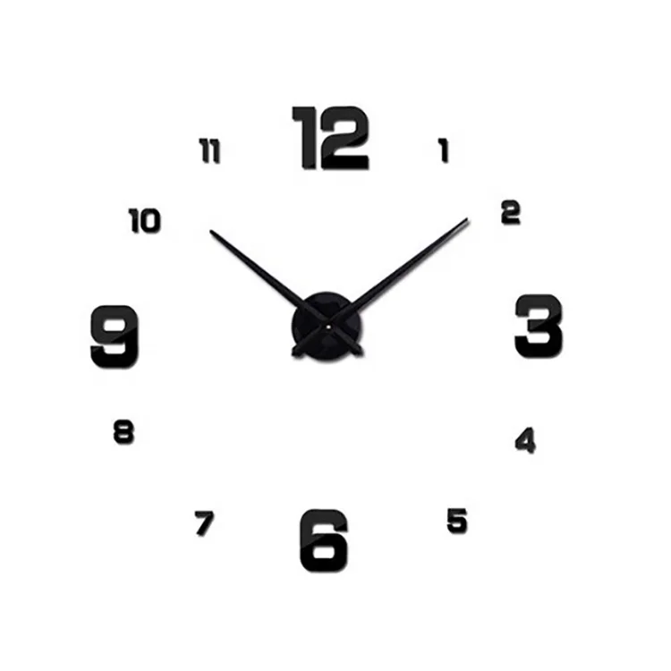 

Wholesale Modern Home Decor Wall Mounted Watch Frameless Sticker 3D DIY Wall Clock Alarm Clock