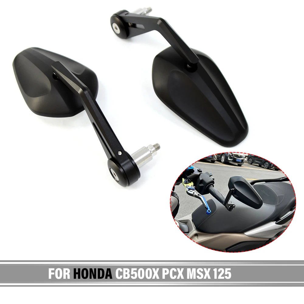 Handlebar Mirror Rearview Motorcycle Bar End Mirror For Honda cb500x pcx msx 125 shadow r1200gs Rear View Mirror Handle