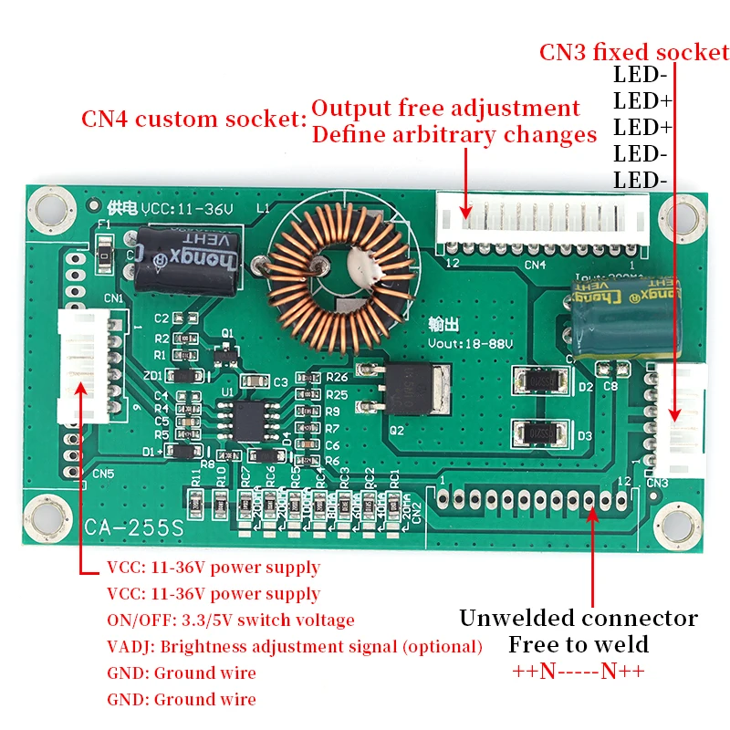 CA-255S 10-48 Inch LED LCD TV Backlight Constant Current Board CA-255 Universal Boost Driver Inverter Board Step Up Power Module