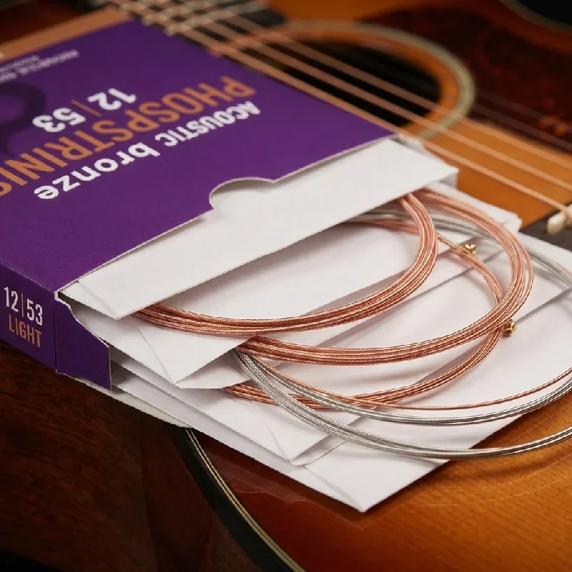 Professional Acoustic Electric Guitar Strings Set Coated Phosphor Bronze Brass Anti-Rust Long Life Clear Tone For Folk Guitar