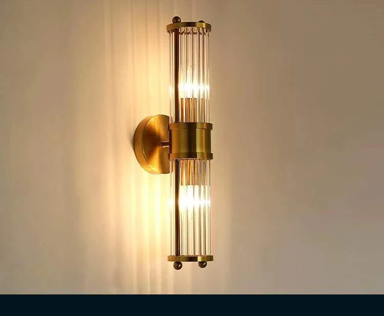 Nordic Minimalist Wall Lamp Living Room Background Wall Staircase Hallway Light Luxurious Crystal Light Bedroom Bedside Lamp