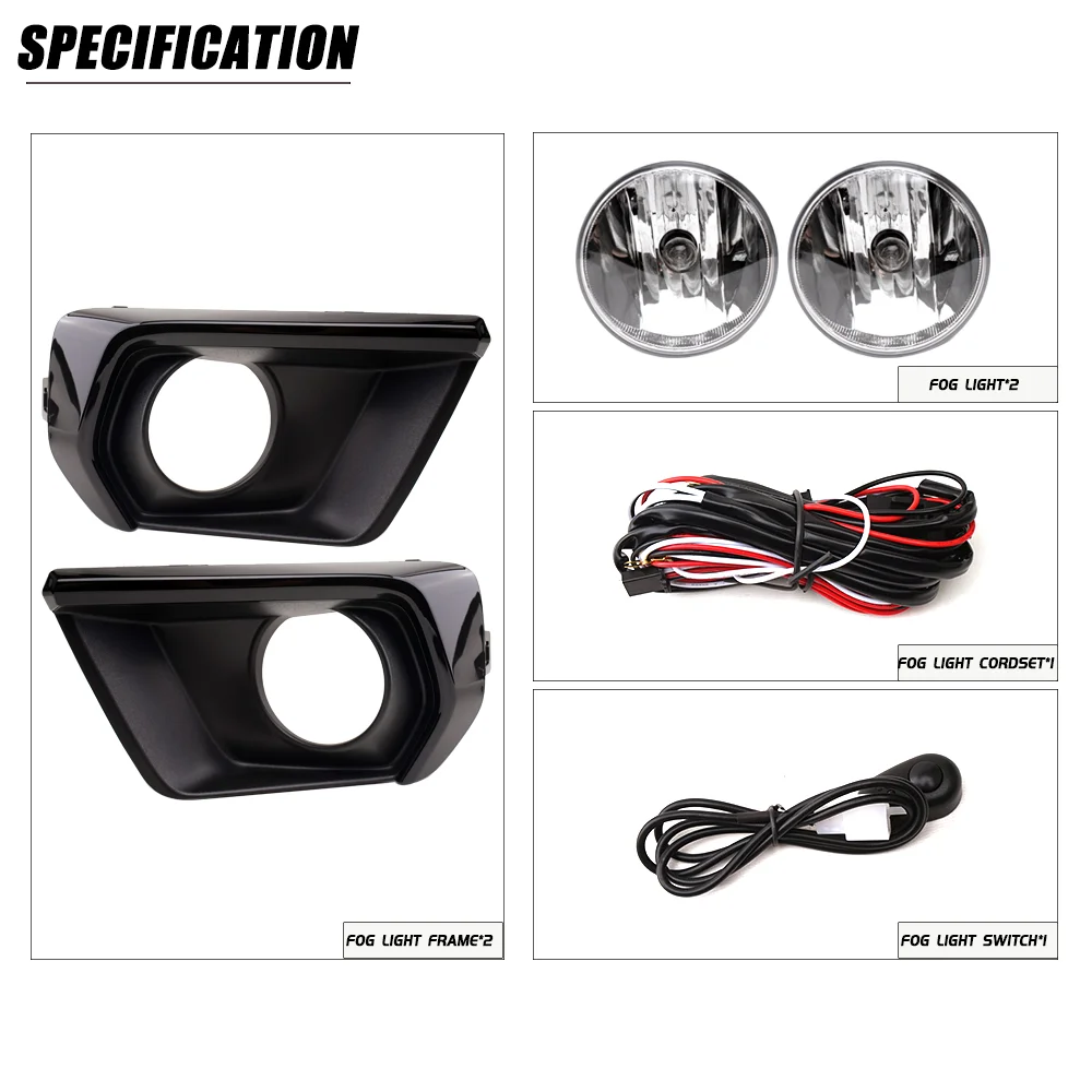 Car Front Bumper For Chevrolet Colorado 2021 2022 Fog Light Lamp Assembly Waterproof Driving Fog Lights Replacement Set