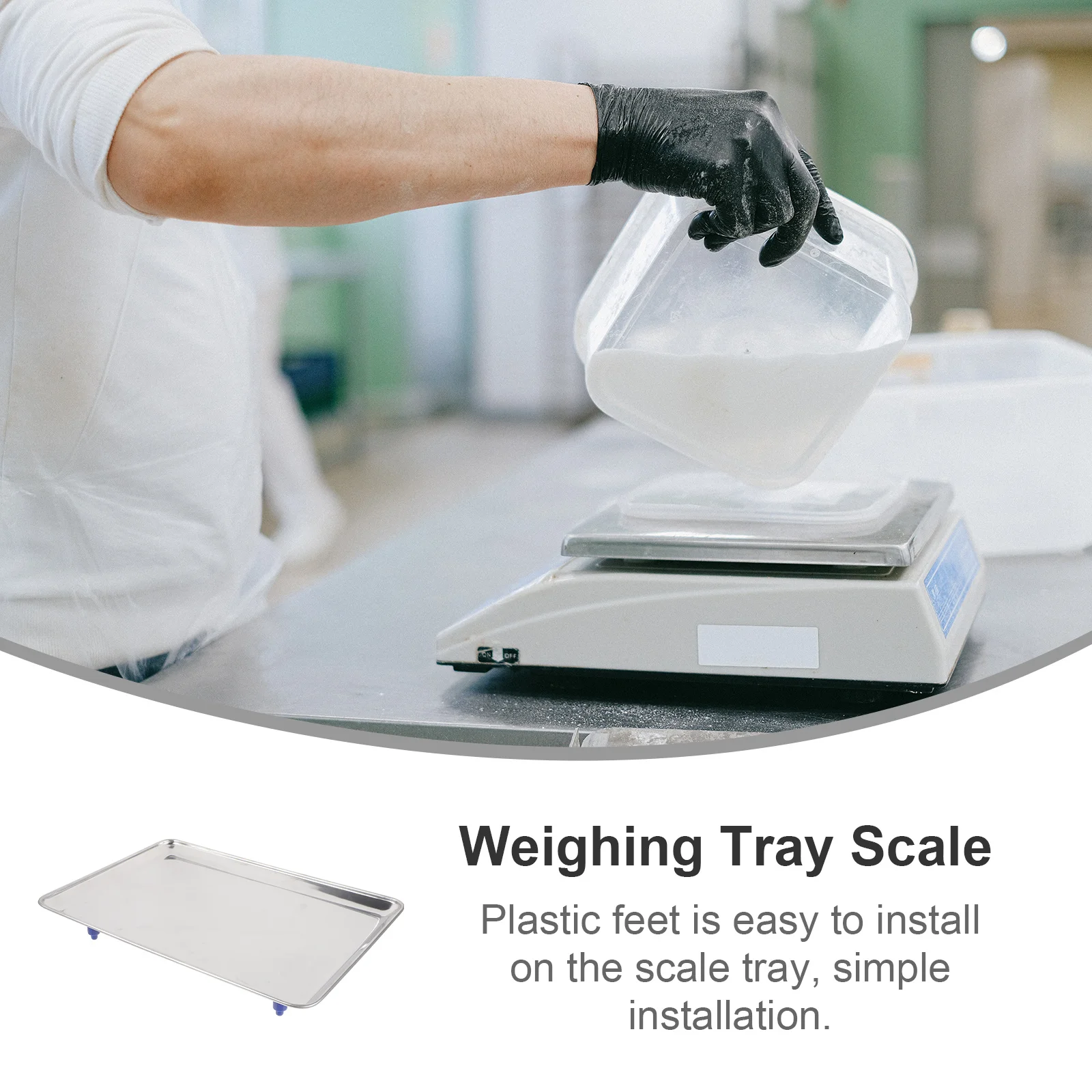 

Electronic Scale Tray Metal Plate Reusable Stable Weighing Tray Jewelry Kitchen Powder Scale Accessory
