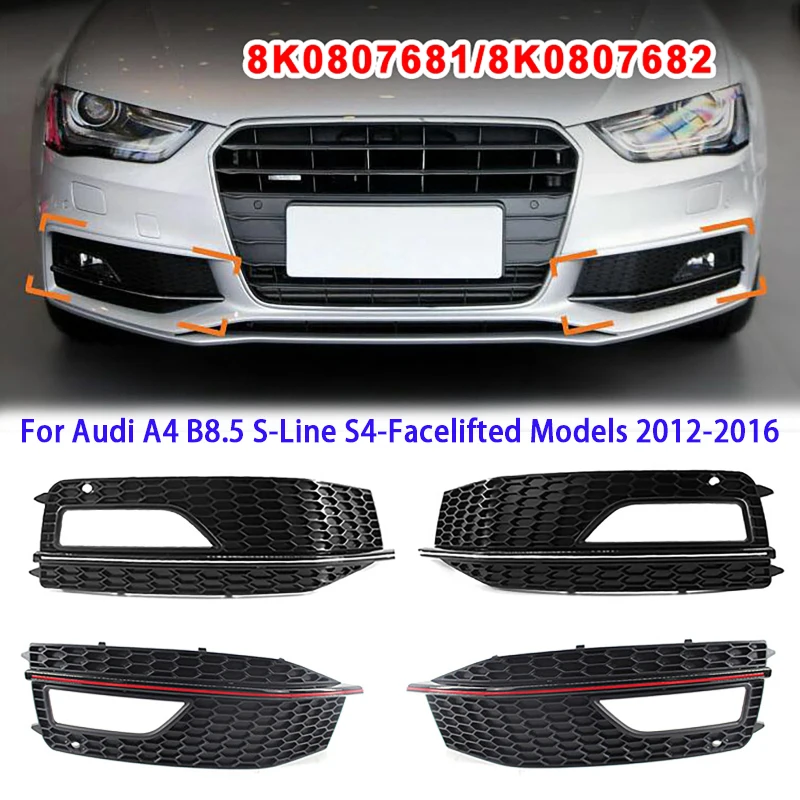 

Крышка противотуманной фары переднего бампера автомобиля для Audi A4 B8.5 S-Line S4-Felifted Models 2012-2016 (только для модели S-Line)