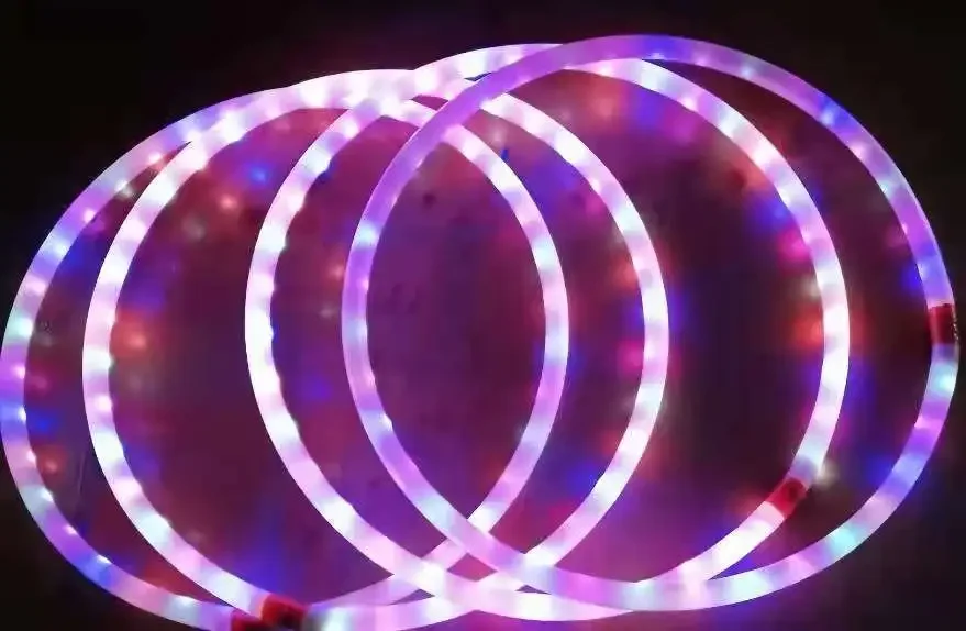 Wielokolorowe oświetlenie fitness na siłownię Idealne na festiwale LED hula Sport Hoop