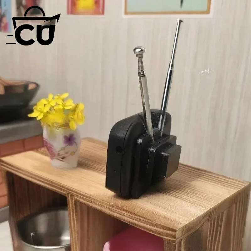 Color Touch Screen Miniature Retro TV Model Custom Video Content Simulation TV for Dollhouse Kitchen Home Art Decor