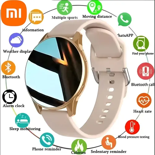 Xiaomi-reloj inteligente con llamada Bluetooth para mujer, control del ritmo cardíaco y de la presión arterial, resistente al agua, Android IOS