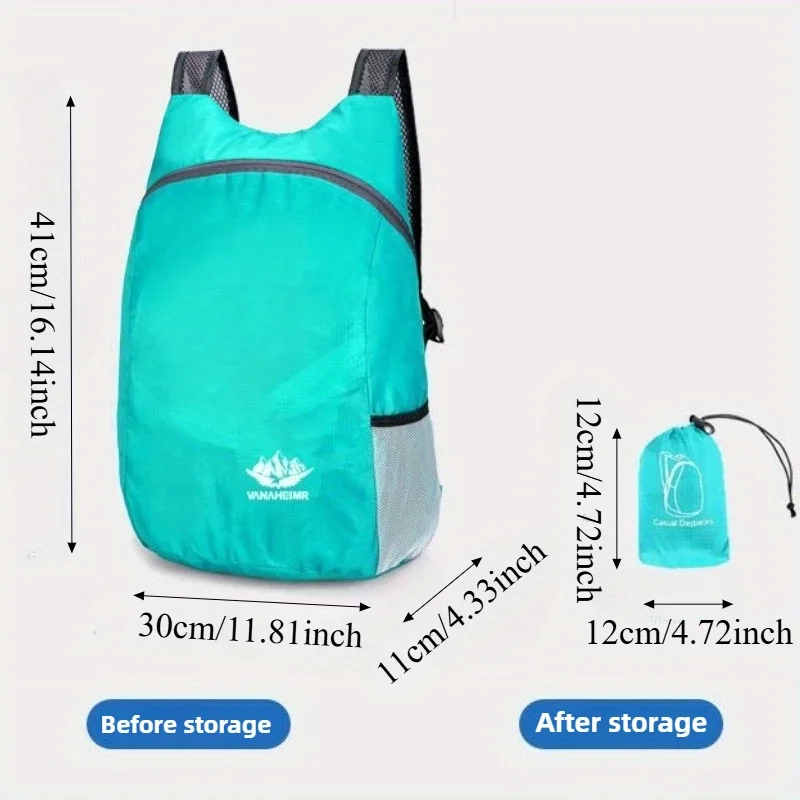 

Ultralight Foldable Backpack - Waterproof Travel Daypack for Men & Women, Portable Outdoor Sports Bag, High Volume Packable
