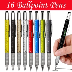 16Pcs Multitool Ballpoint Pens Cool Tools Gadget for Dad Pocket Multi Tool for Woodworker Carpenter Construction