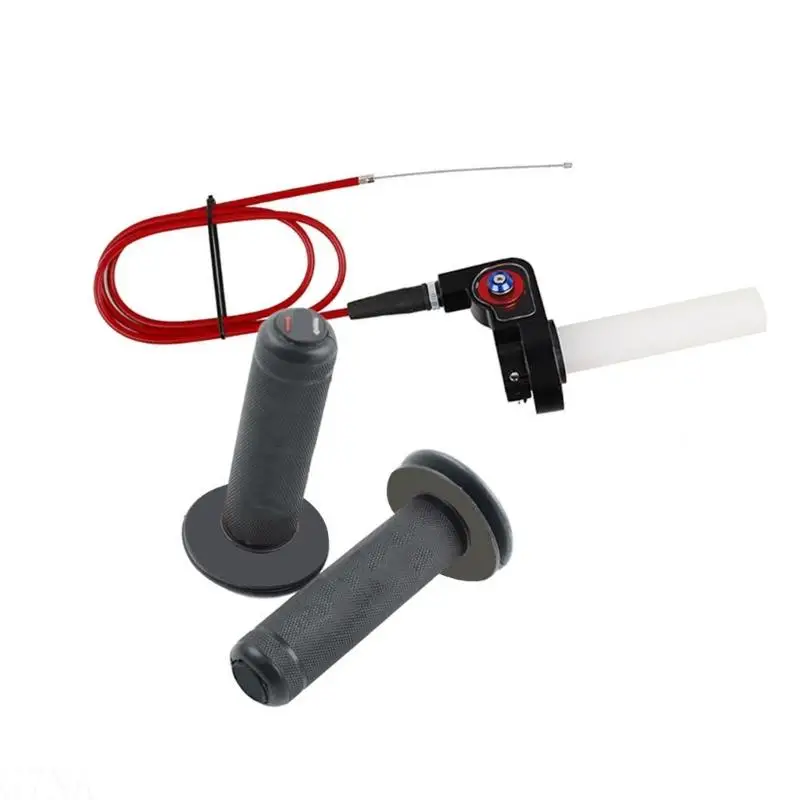 

G7NA 7/8" 22mm Motorcycle Grips With Throttle Clamp Twist Cable Throttle Cable