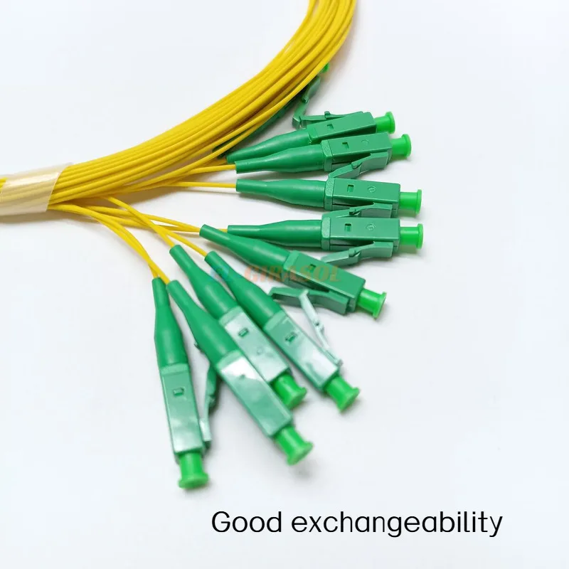 50PCS Fiber Optic Pigtails LC/APC Single Mode G657A1 0.9Mm 9/125 Simplex Yellow 1.5M Optical Pigtail LC APC SM PVC FTTH