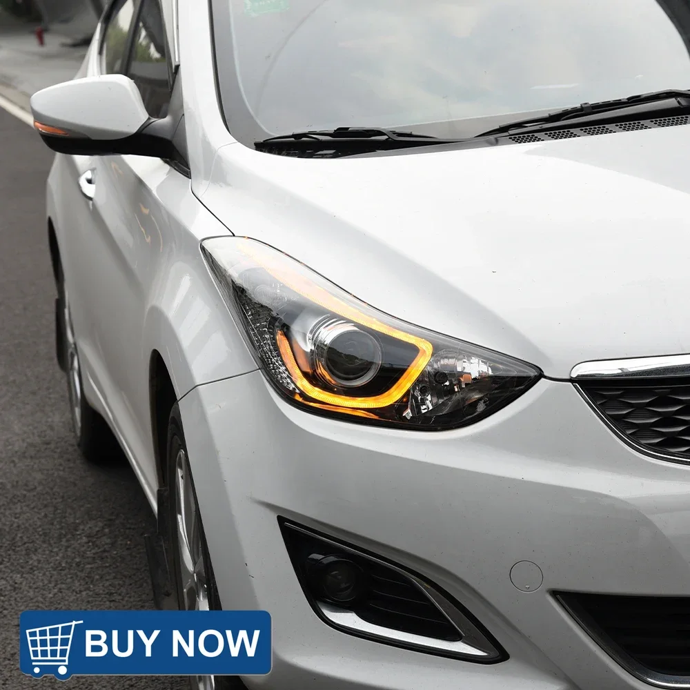 

Авто фары в сборе для Elantra Landdong 2012-2016, светодиодные передние лампы автомобиля, обновление, высокое качество, бифокальные линзы, аксессуары для инструментов