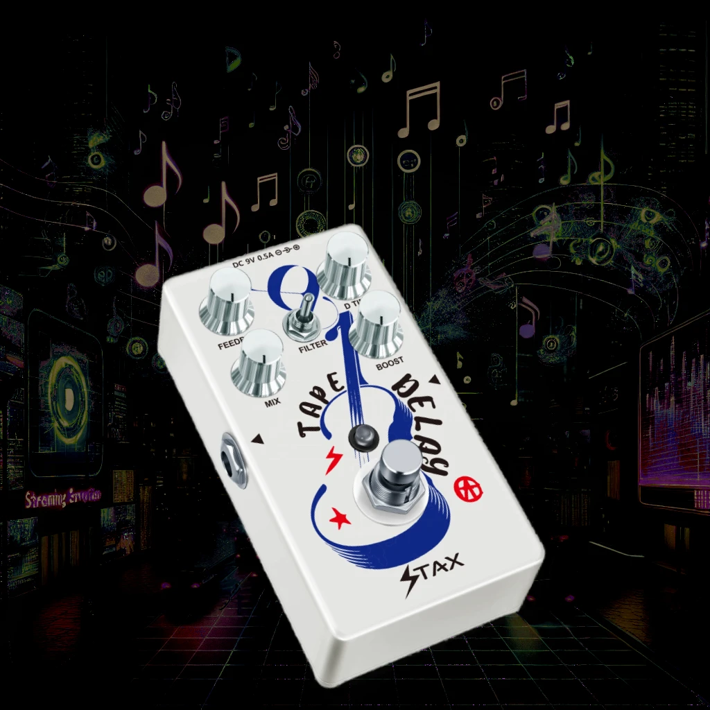 Stax Guitar Pedal Tape Delay Deluxe Chast ECHO Eeffects Magic Grainy Modulation Creative Musicial Instruments For Guitar Bass view 3