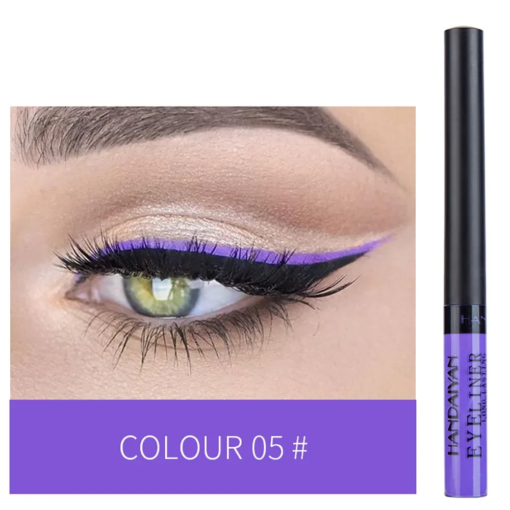 HANDAIYAN 22 Color Matte Liquid Eyeliner Waterproof Quick Dry Eyeliner Sexy Easy Makeup Lasting Portable Multicolor Eyeliner Pen