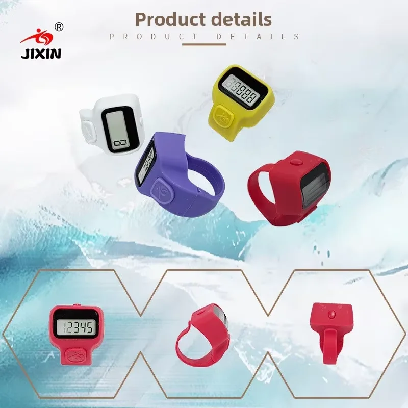 Przenośny licznik pierścieniowy z elektronicznym wyświetlaczem cyfrowym, ręczny licznik antystresowy - wykonany z trwałego plastiku