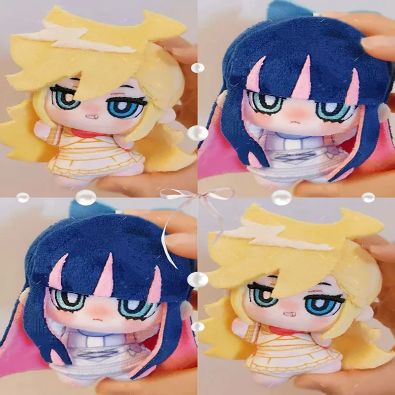 10cm Panty Stocking with Garterbelt Plushies Toys Keychain Anime Stocking Plush Dolls Cute Figure Panty Plush Stuffed Doll Gifts