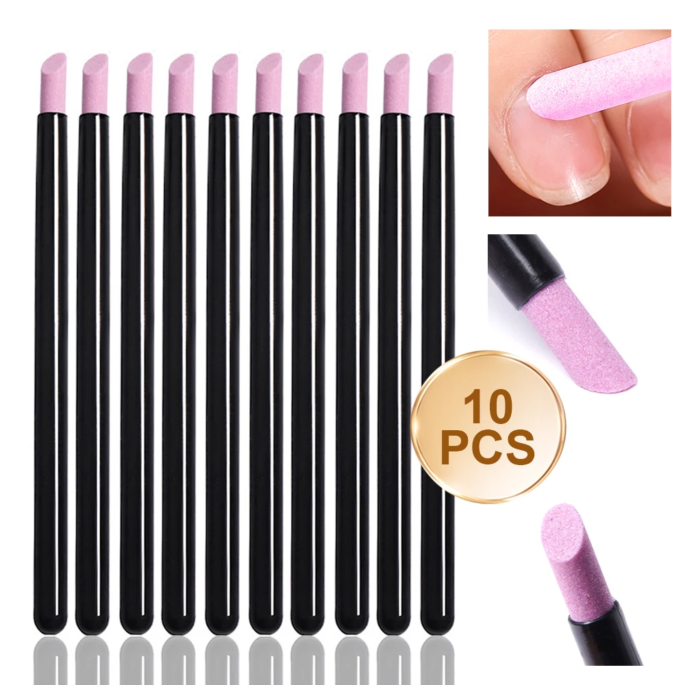 Pedra de quartzo esfrega varas de arquivo de unhas removedor de cutícula removedor de pele morta presente perfeito leve portátil prático uso ferramentas de manicure