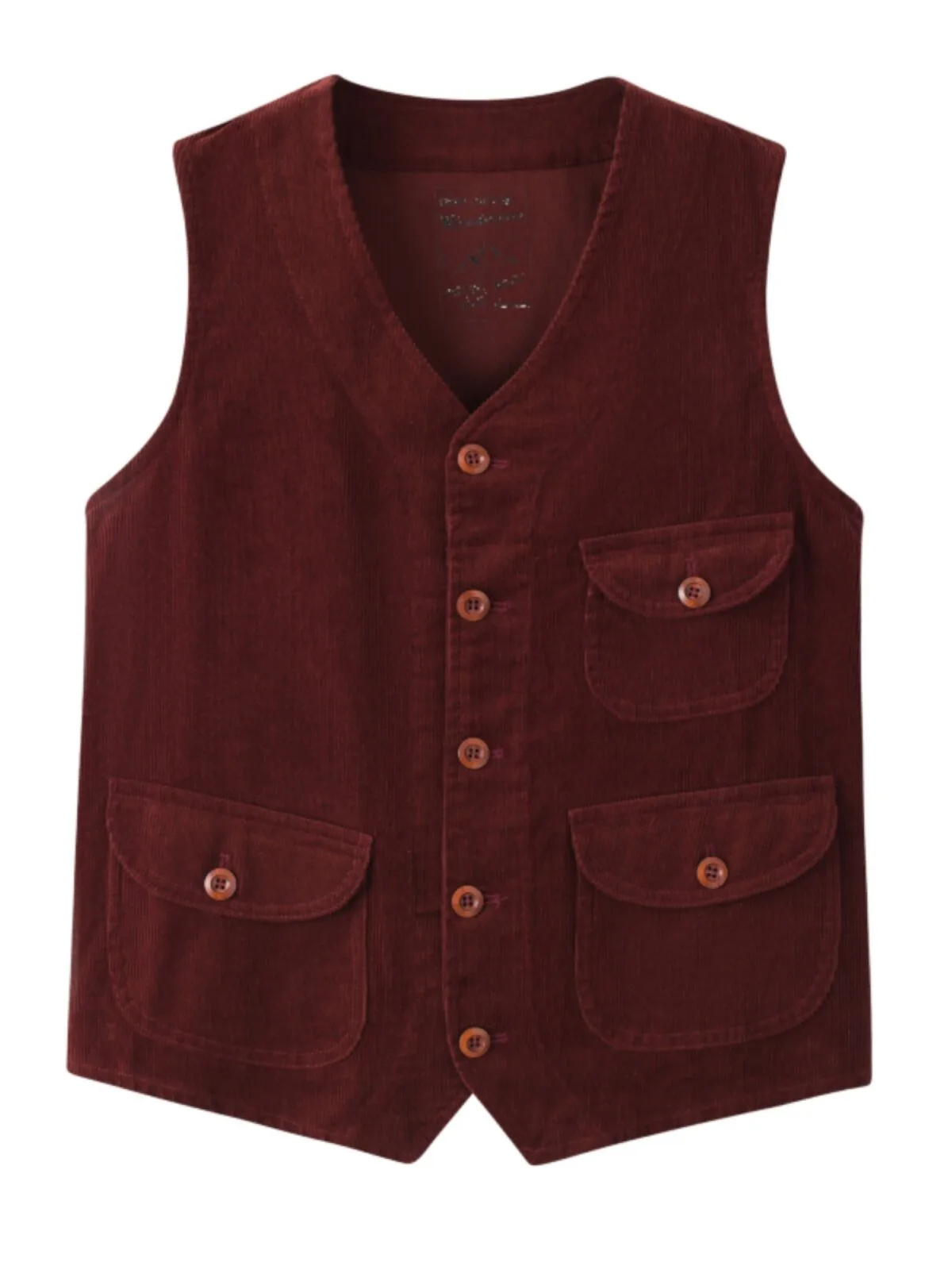 

Японский ретро однотонный весенне-осенний стиль хлопковый вельветовый мужской жилет с v-образным вырезом повседневная облегающая куртка без рукавов