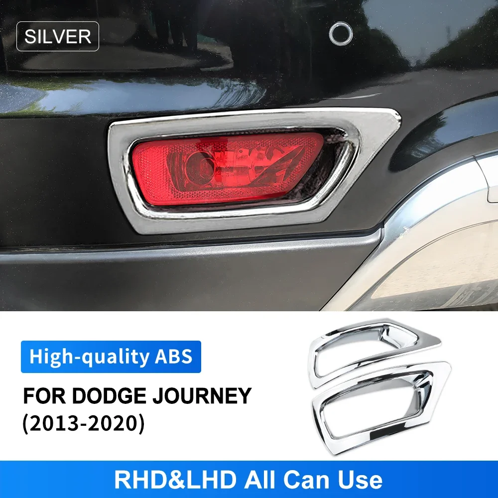 Silver ABS Car Rear Tail Gate Light Fog Lamp Cover For Dodge Journey JUCV Fiat Freemont 2013 2014 2015 2016 2017 2018 2019 2020