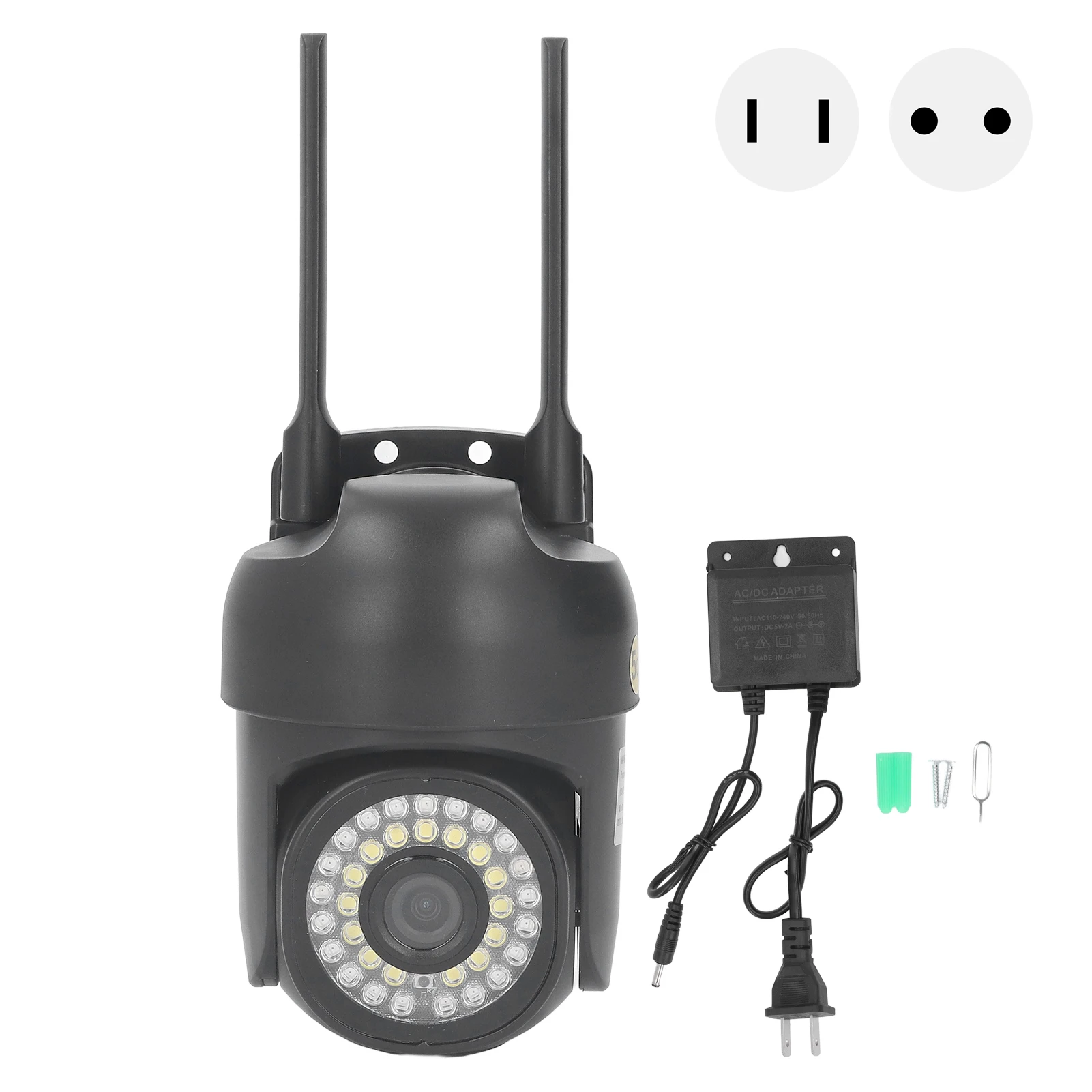 

350° 90° Swivelling WiFi Camera Night Viewing 2.4 5GHz Dual Band Bright Floodlights 110-240V 2MP WiFi Smart Camera for Office
