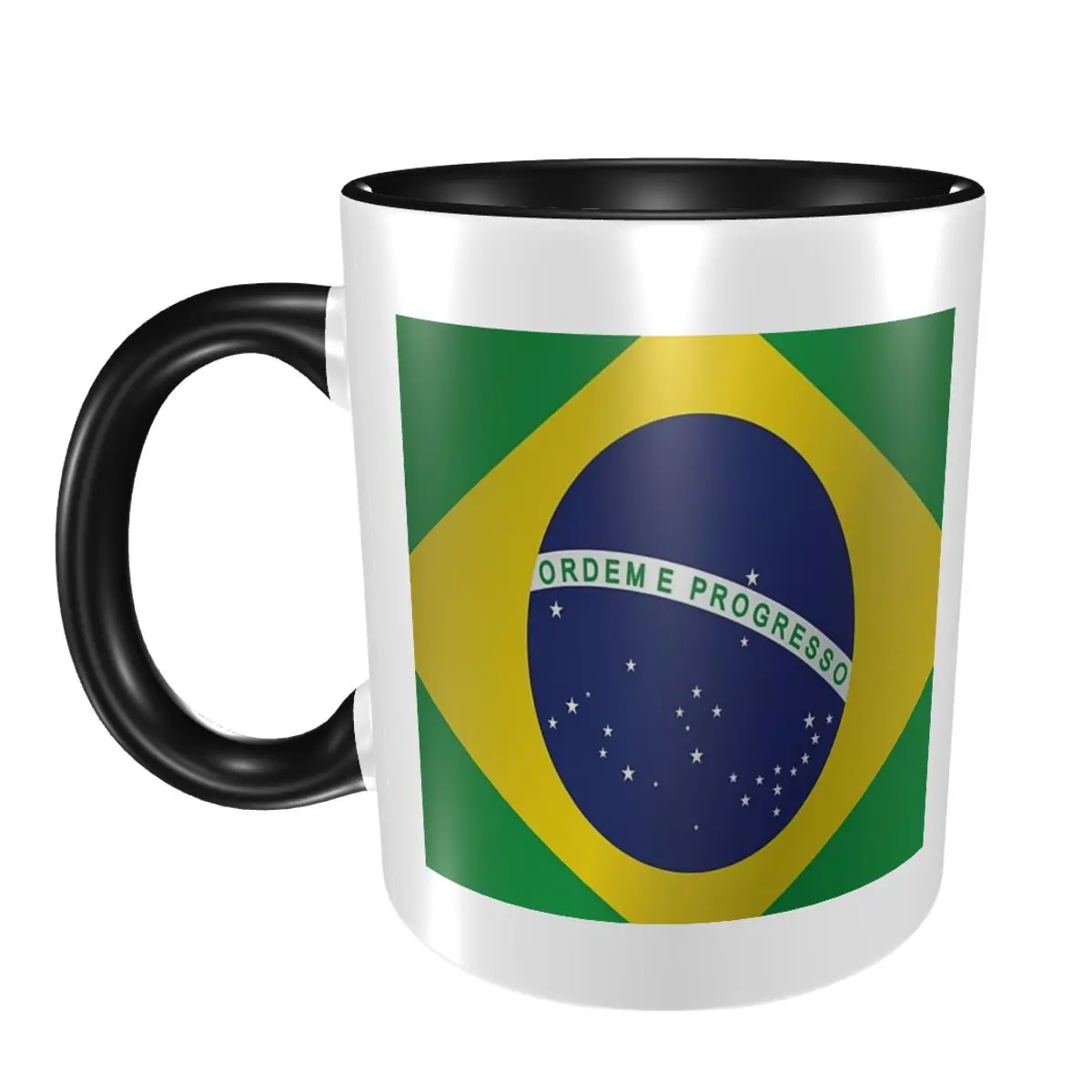 Brazil National Flag Mug Funny Ceramic Coffee Cups Tea Mugs Milk Cup Drinkware Gift for Woman Man