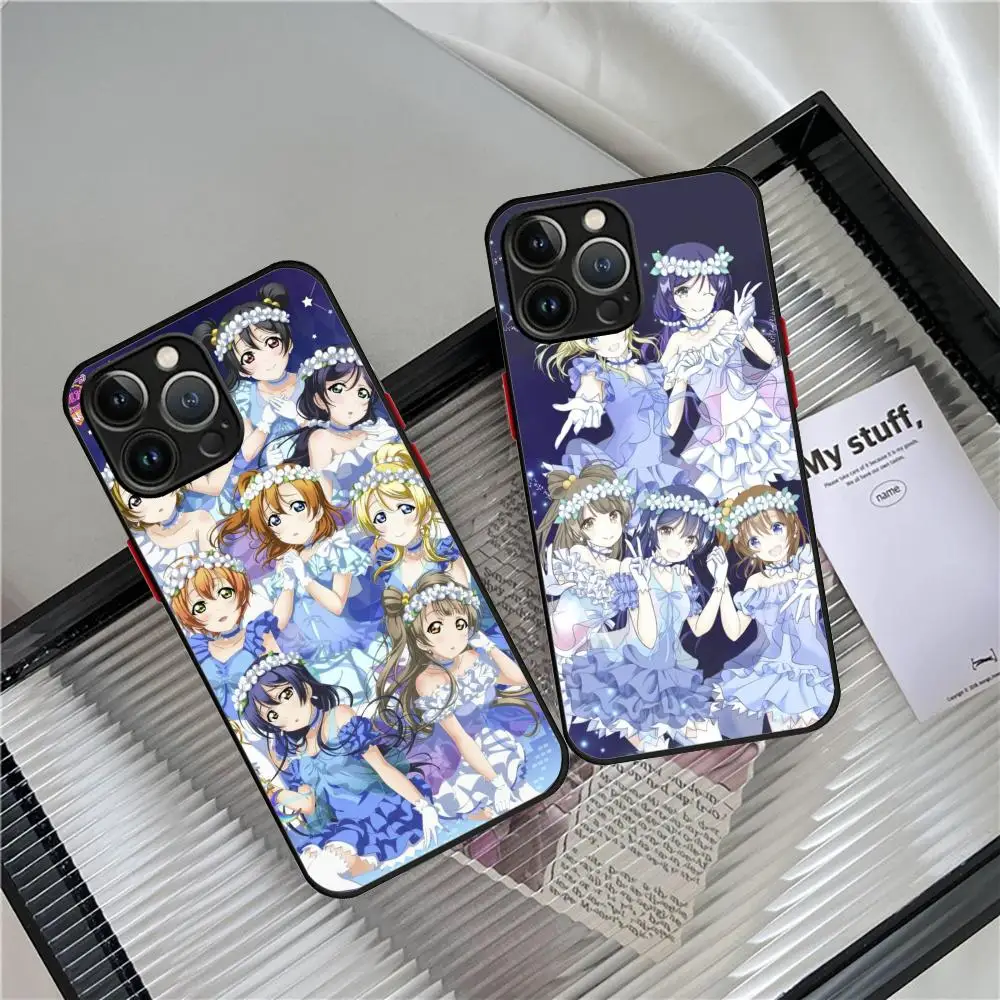 

Love Live Phone Case For iPhone 15 Pro Max 14 13 12 11 X XR XS XSMAX 8 7 Plus Skin Feel Scrub case