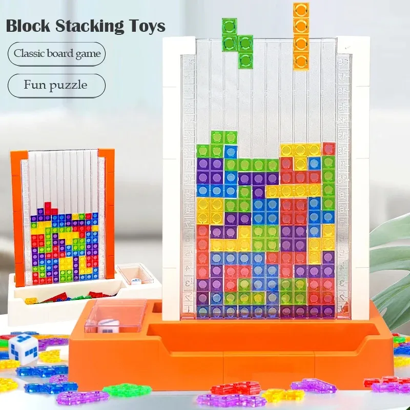 

Square Blocks Puzzle Toys, 3D Intelligence Colorful DIY Board Game Early Education Gifts for Kids