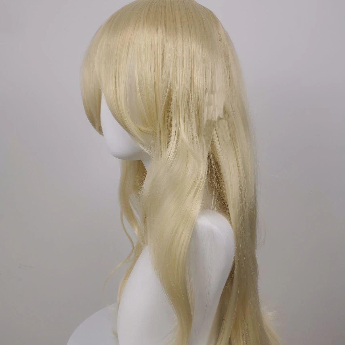 Blonde Wig Big Doll Head Wig High Temperature Silk Wig Doll Accessories Human Cosply Hair Wig