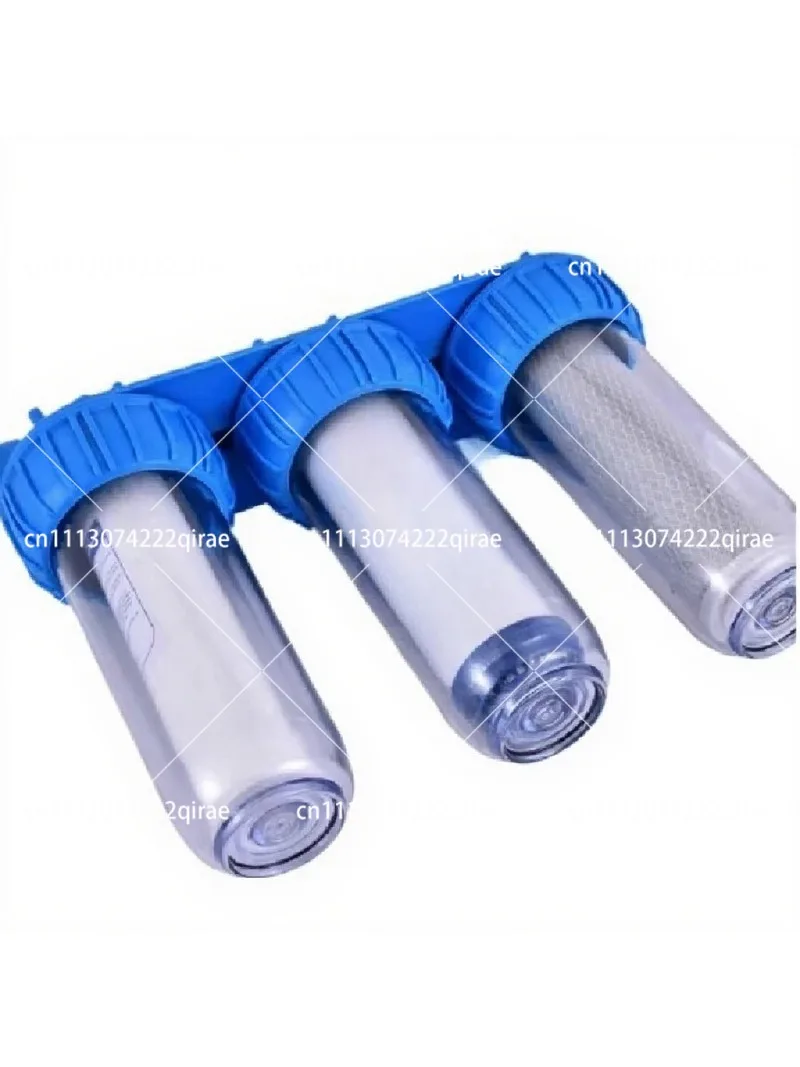 10 Inch Transparent Triple Pre-Filter Water Purification System for Kitchen Tap Clear Filtration Pipe Accessory