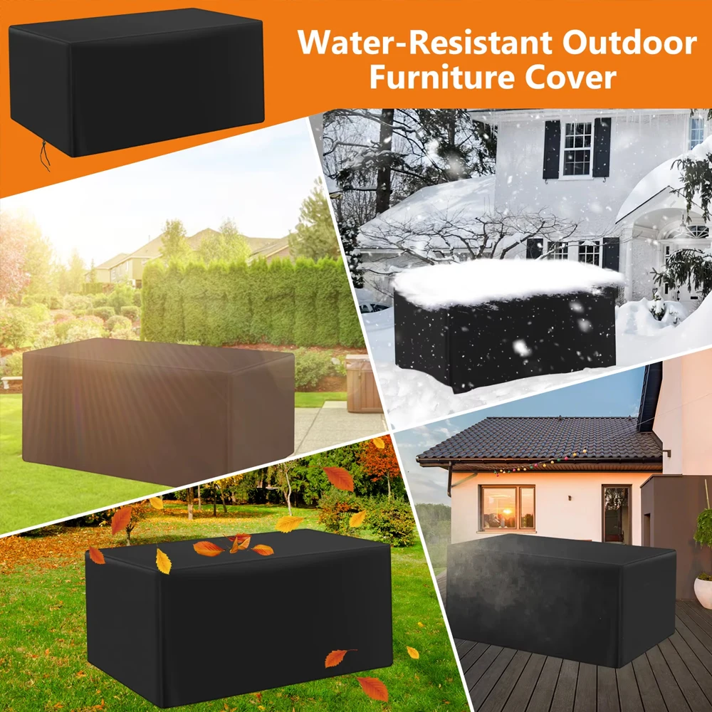 210D Outdoor Garden Furniture Cover for Sofa Table Chair Patio Bench Waterproof Wind-Proof Anti-UV Against Rain Snow