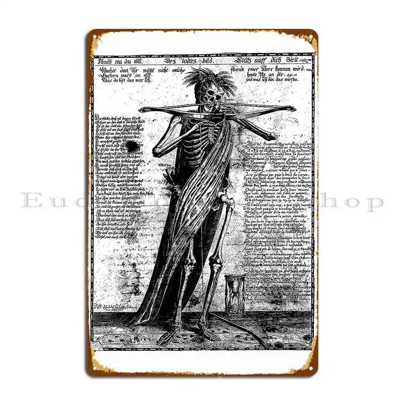 Allegory Of Death As Crossbowman Gerhard Altzenbach Metal Plaque Poster Garage Home Plaques Printed Home Tin Sign Poster