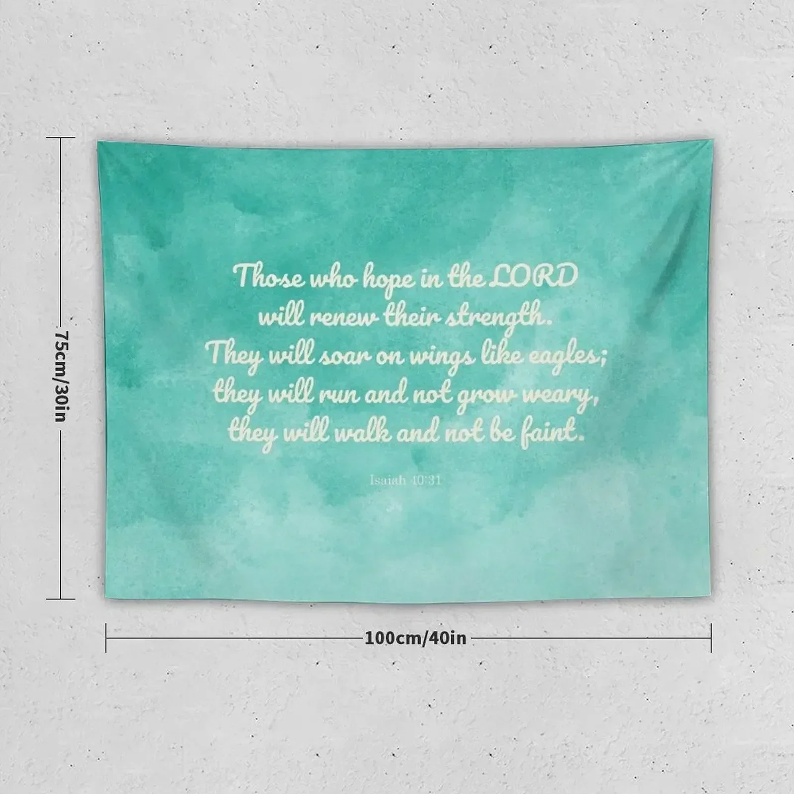 Hope in the Lord Scripture, Isaiah 40:31 Tapestry Home Decorators Wall Hangings Decoration Wallpaper Tapestry