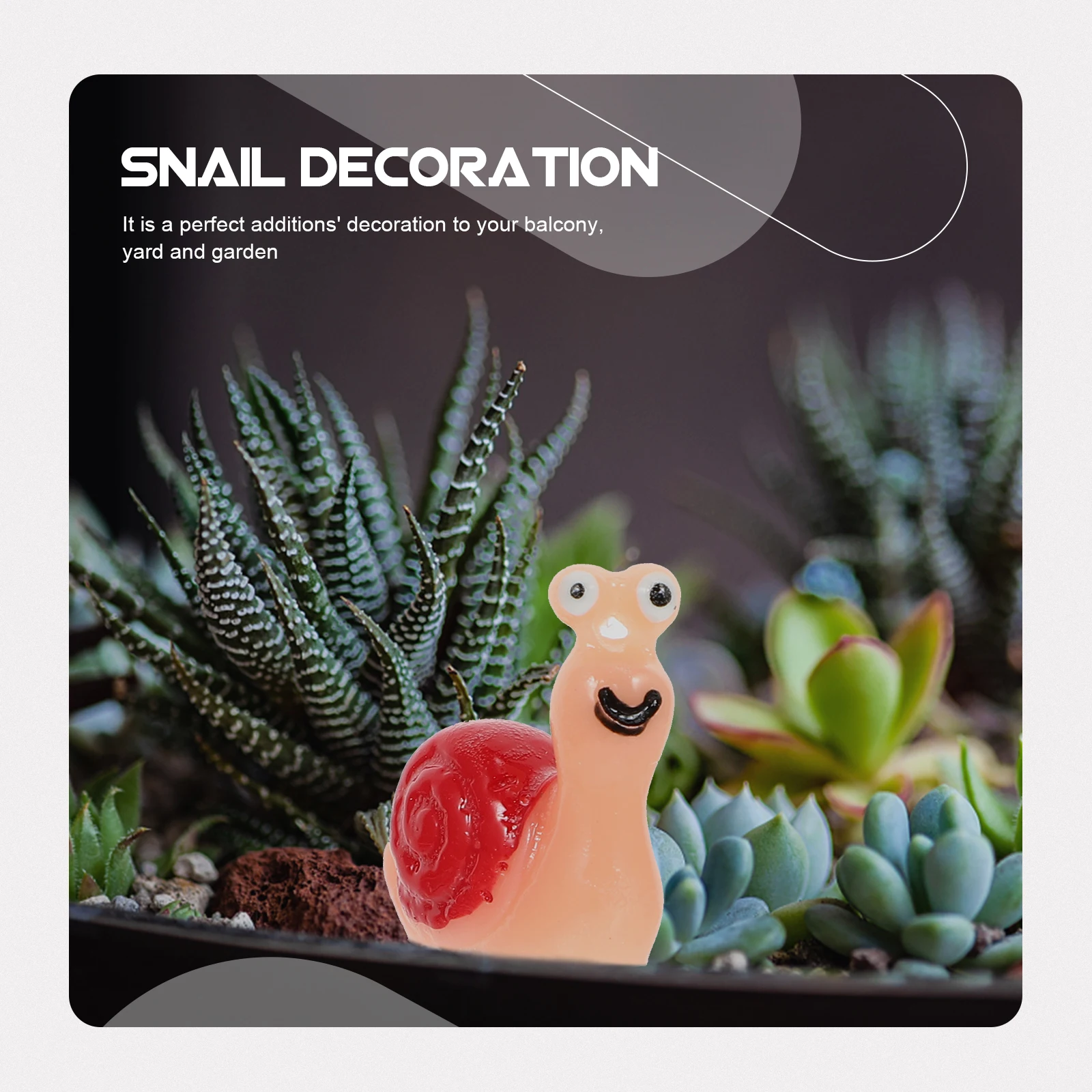 

20 pcs Resin Decoration Micro Landscape Ornament Garden Decor For Balcony Yard Home Desktop Mini Garden Ornaments Outdoor Snail