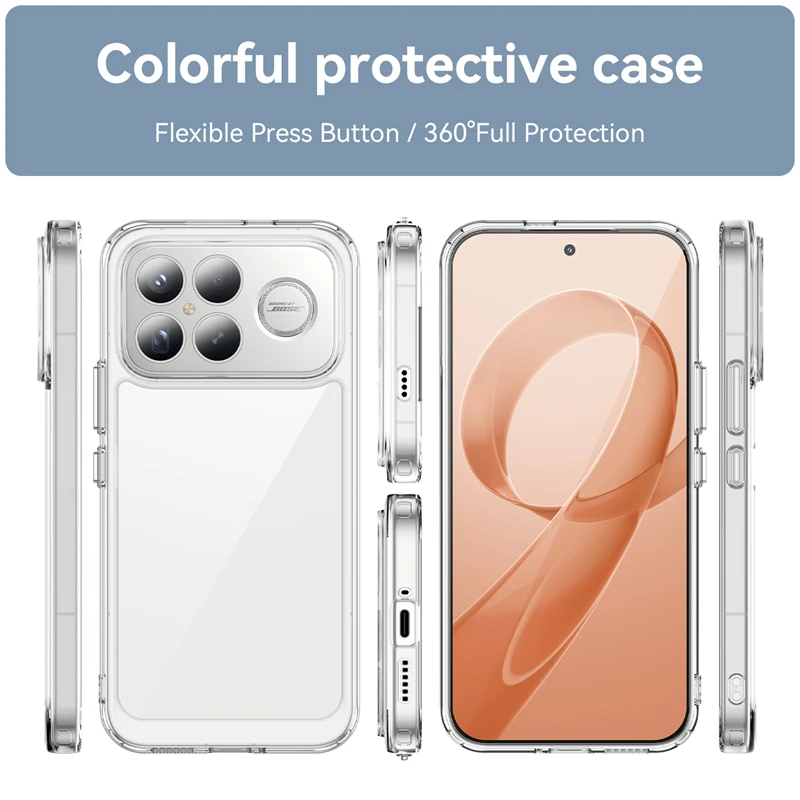 Étui Transparent pour Xiaomi Poco F8 Ultra étui en Silicone couverture arrière colorée pour Poco F8 Ultra étui pour Poco F8 Pro coque de téléphone