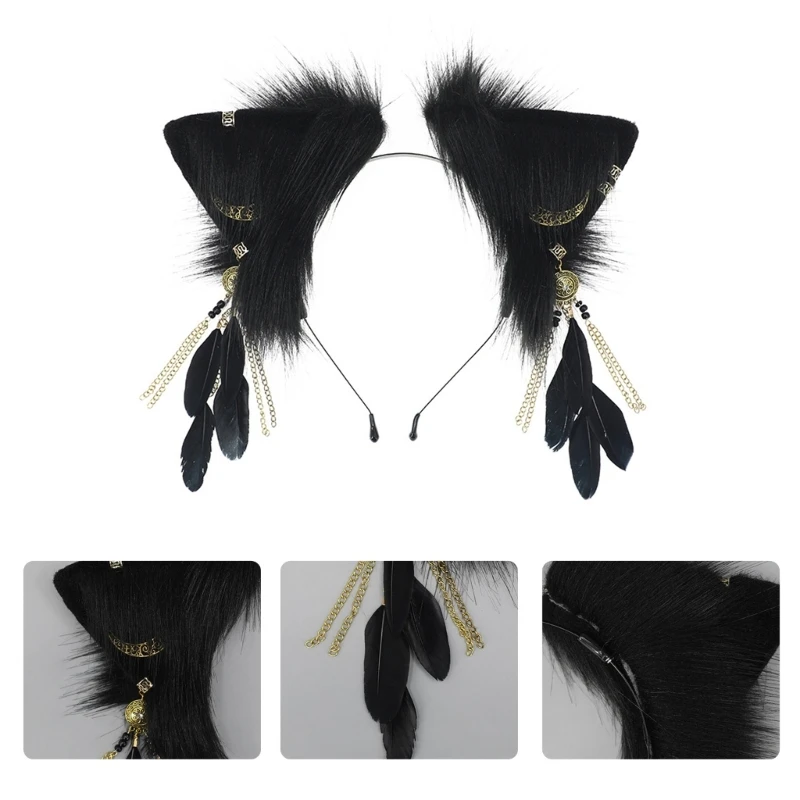 Handmade Furry Animal Canine-Ear Furry Party Costume Devil Dropship