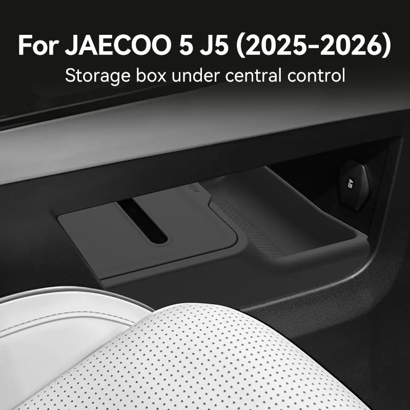 Lower Center Console Organizer For Chery JAECOO 5 J5 2025-2026 TPE Storage Box Tray Car Stowing Tidying Interior Accessories