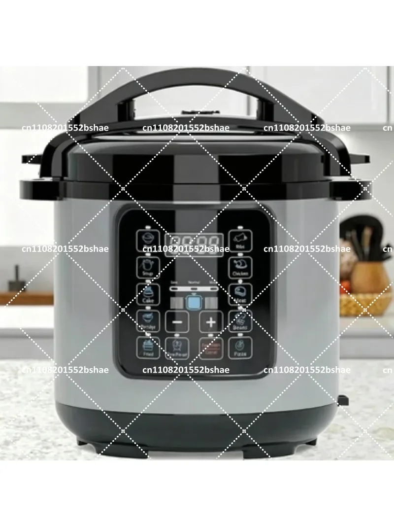 110V Electric Pressure Cooker 6L Multi-Functional Rice Cooker Stainless Steel Liner, 2-in-1 Household