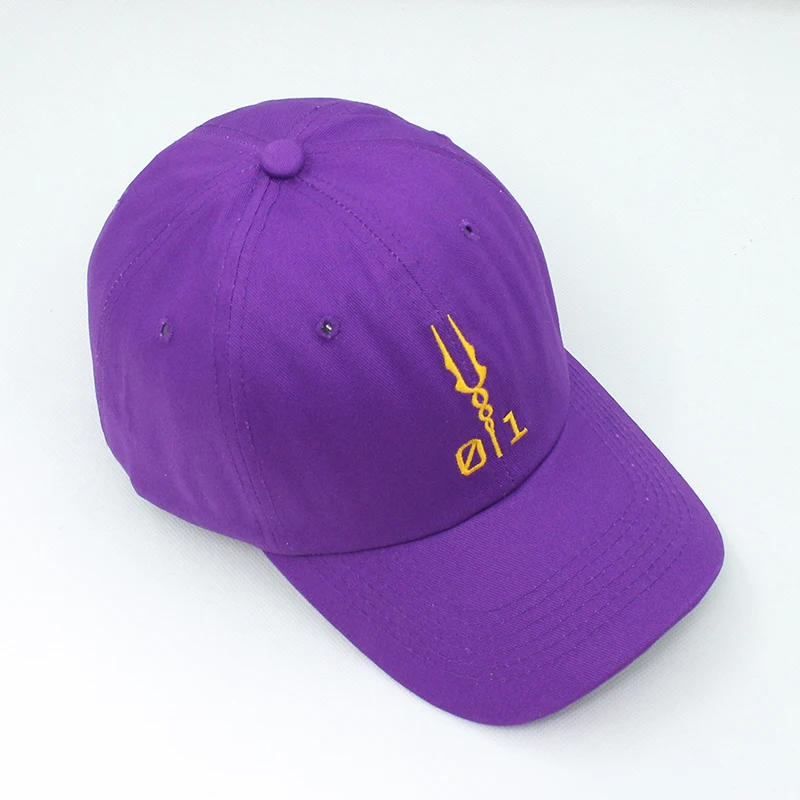 Shogoki EVA 01 Spear of Longinus Cosplay Embroiderey Hat Purple Baseball Cap Peaked Cap for Men and Women