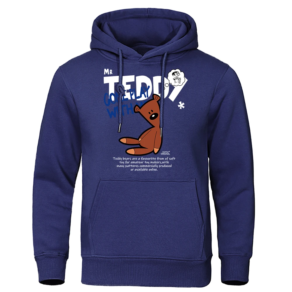 Teddy Come Play Whith Me Men Women Hoodies Fashion Warm Hoody Casual Oversize Sweatshirt Harajuku Crewneck Mens Pullovers 2020