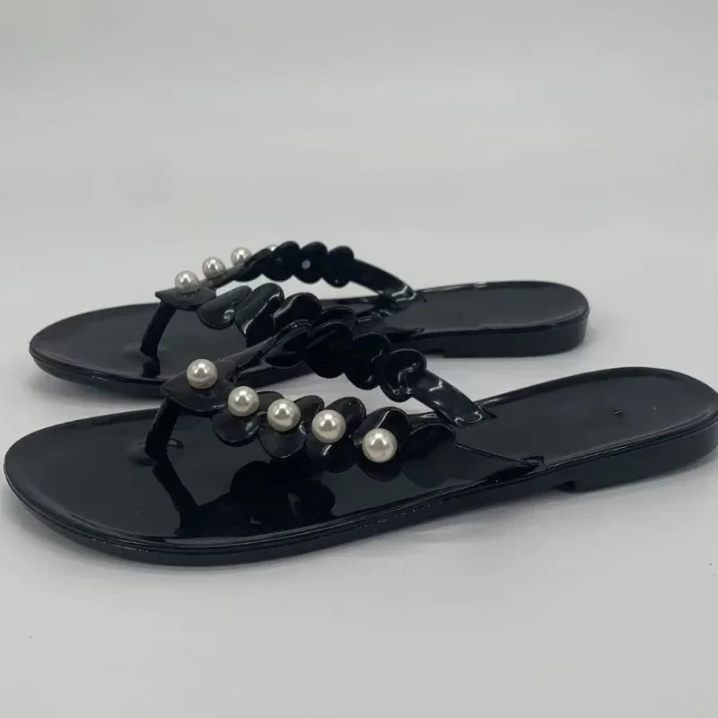 

Новые летние женские шлепанцы 2026 года в корейском стиле, с плоской подошвой, для улицы, для отдыха на море, с открытым носком