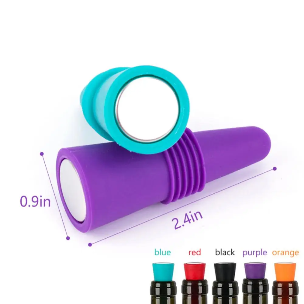 4/1PC Silicone Wine Bottle Stopper Beer Cap Champagne Bottle Sealer Wine Stopper Cork Sparkling Leak Proof Bar Accessories