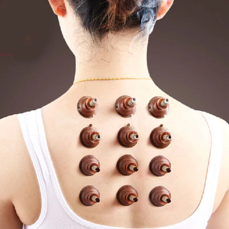 100 pcs Self-adhesive moxa moxibustion tube acupuncture massage moxa sticker meridians Moxa tube sticker