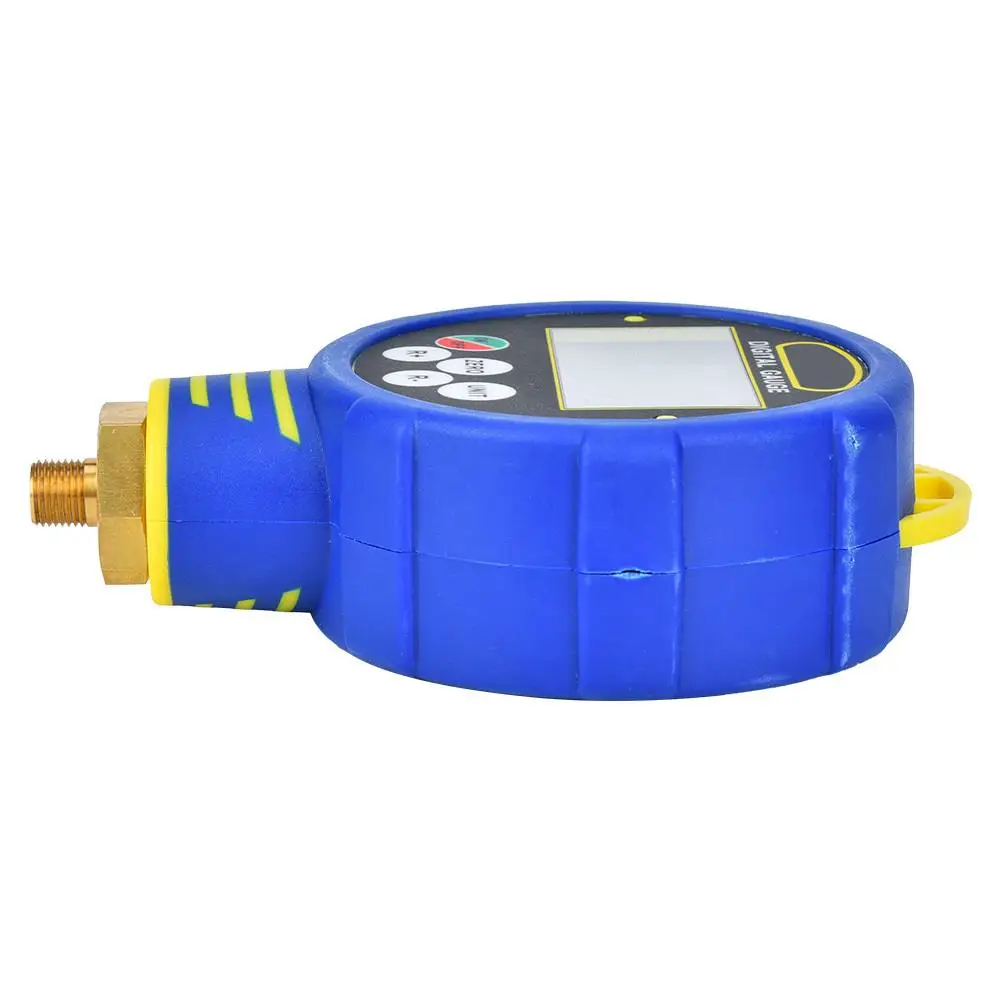 R32 Digital Air Pressure Inflator Gauge 1/8 NPT, 100Bar/10MPa - HVAC Refrigerant Tester & Inflation Monitor Tool