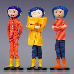 Coraline Doll NECA Coraline Figure Doll The Secret Door Coraline y la Puerta Secreta Raincoat Action Figure Toys Christmas Gift