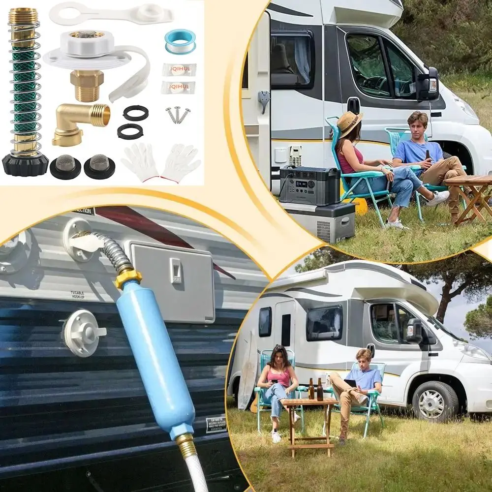 

Пыленепроницаемое соединение на входе воды для автофургонов, аксессуары для автофургонов, прочный наполнитель на входе воды, устойчивый к ржавчине, встроенные латунные обратные клапаны